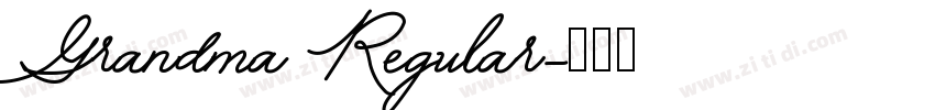 Grandma Regular字体转换